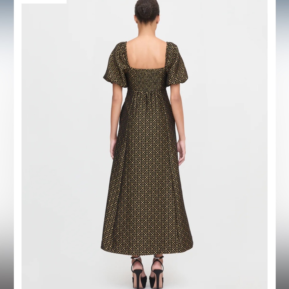 Hill House The Matilda Dress in Metallic Brocade - Picture 2 of 5